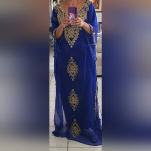 Elegant Blue Embroidered Drees. Bought @ DUBAI